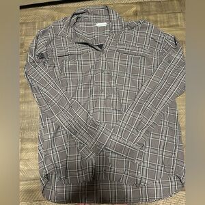 Columbia Gray Plaid Men's Shirt